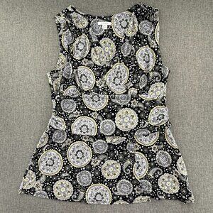 Dressbarn Tunic Top 18W Stretch Sleeveless V-Neck Faux Wrap‎ Blouse
